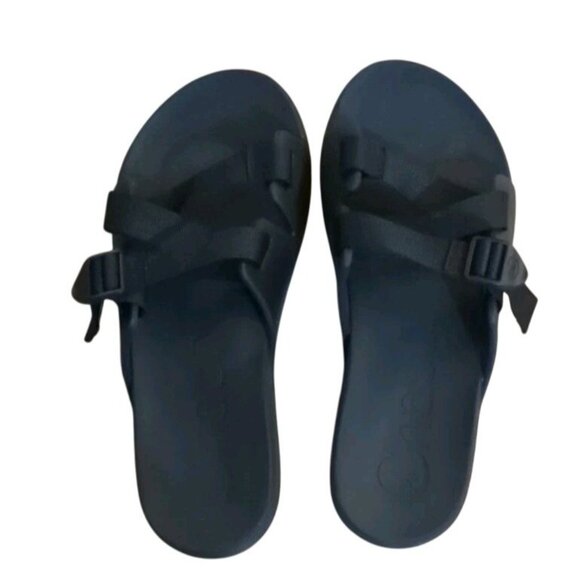 Chaco Chillos sz 11 Men's Slide Sandal, Black, flip flop adjustable - Picture 1 of 9